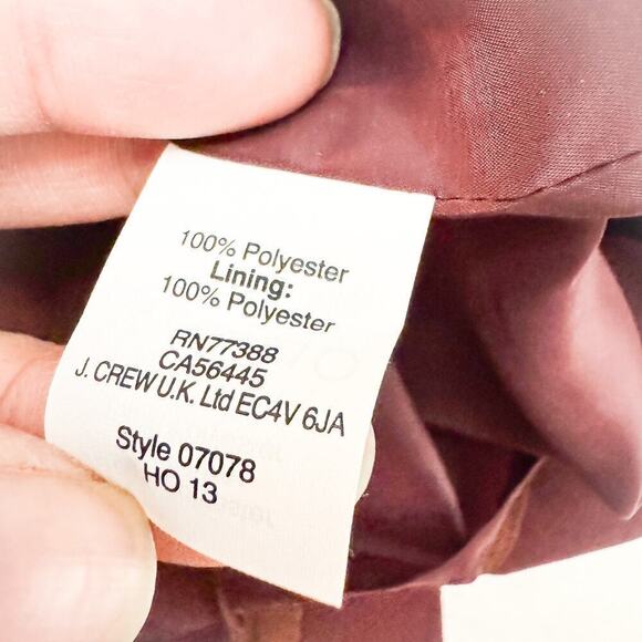 J. Crew Burgundy Sleeveless Shift Straight Dress Size 10 - Picture 3 of 6